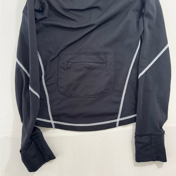 Lululemon Black Hoodie Size 6 Reflective Trim Outdoor Running Active - Picture 10 of 10